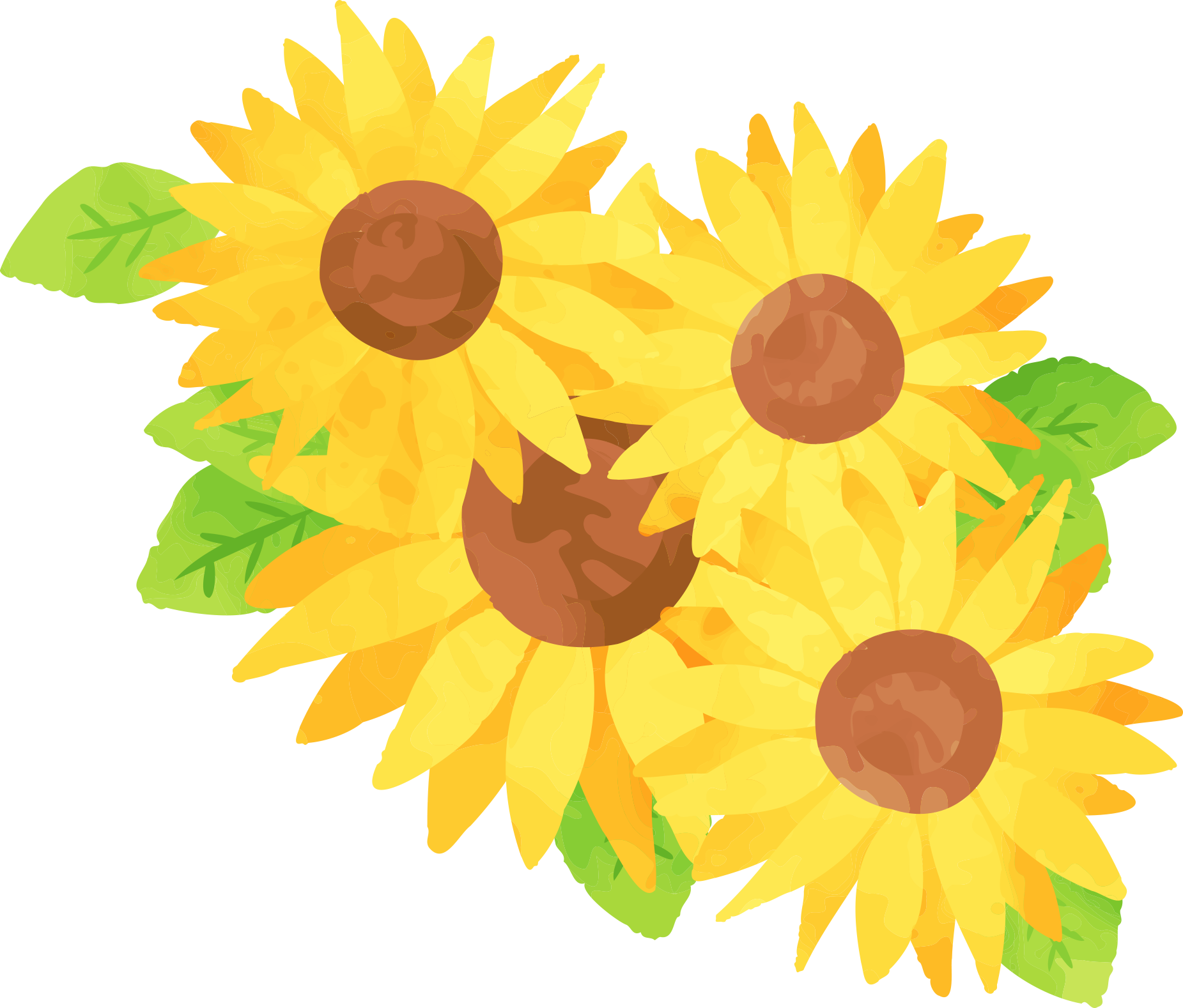 ひまわりのイラスト